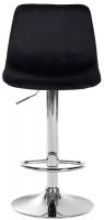 2er Set Barhocker Divo Samt Chrom schwarz 2er Set Barhocker Divo Samt Chrom schwarz