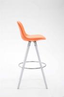 Barhocker Franklin Vollgepolstert Kunstleder Rund Weiß (eiche) orange Barhocker Franklin Vollgepolstert Kunstleder Rund Weiß (eiche) orange