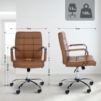 Arbeitshocker Ashland Kunstleder hellbraun 