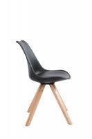 4er Set Stühle Toulouse Kunstleder Natura Square schwarz 4er Set Stühle Toulouse Kunstleder Natura Square schwarz