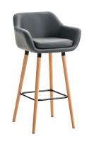 Barhocker Grant Kunstleder grau