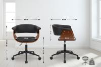 Bürostuhl Bruce Kunstleder walnuss/schwarz Bürostuhl Bruce Kunstleder walnuss/schwarz