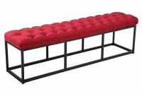 Sitzbank Amun Stoff Schwarz 150 cm rot Sitzbank Amun Stoff Schwarz 150 cm rot