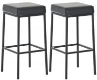 2er Set Barhocker Montreal 85 Kunstleder schwarz schwarz 2er Set Barhocker Montreal 85 Kunstleder schwarz schwarz