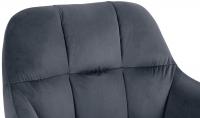 Barhocker Natoma Samt chrom dunkelgrau Barhocker Natoma Samt chrom dunkelgrau