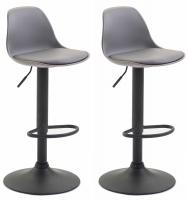 2er Set Barhocker Kiel Kunststoff schwarz grau 2er Set Barhocker Kiel Kunststoff schwarz grau