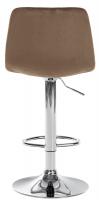 Barhocker Divo Samt Chrom braun Barhocker Divo Samt Chrom braun