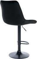 2er Set Barhocker Toni Samt schwarz schwarz 