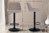 2er Set Barhocker Loft Stoff taupe 