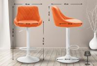 Barhocker Lazio Kunstleder weiß orange Barhocker Lazio Kunstleder weiß orange