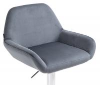 2er Set Barhocker Braga Samt chrom dunkelgrau 2er Set Barhocker Braga Samt chrom dunkelgrau