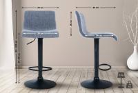 Barhocker Hoover Stoff B blau Barhocker Hoover Stoff B blau