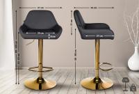 Barhocker Braga Gold Kunstleder schwarz Barhocker Braga Gold Kunstleder schwarz