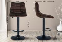 Barhocker Jerry Samt schwarz braun Barhocker Jerry Samt schwarz braun