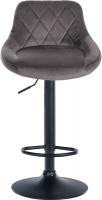 2er Set Barhocker Lazio Samt schwarz grau 2er Set Barhocker Lazio Samt schwarz grau