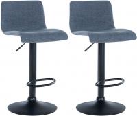 2er Set Barhocker Branford Stoff blau 2er Set Barhocker Branford Stoff blau