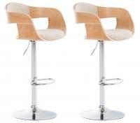 2er Set Barhocker Kingston Stoff natura/creme 2er Set Barhocker Kingston Stoff natura/creme