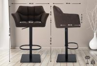 2er Set Barhocker Damaso Stoff schwarz braun 2er Set Barhocker Damaso Stoff schwarz braun