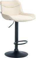 Barhocker Vonore Stoff schwarz creme Barhocker Vonore Stoff schwarz creme