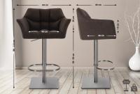 2er Set Barhocker Damaso Stoff edelstahl braun 2er Set Barhocker Damaso Stoff edelstahl braun