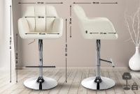 Barhocker Natoma Kunstleder chrom creme Barhocker Natoma Kunstleder chrom creme