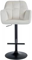 Barhocker Natoma Samt schwarz creme Barhocker Natoma Samt schwarz creme
