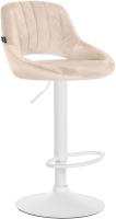 Barhocker Milet Samt weiß creme Barhocker Milet Samt weiß creme