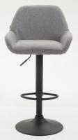 Barhocker Braga Stoff grau 
