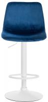 2er Set Barhocker Divo Samt Weiß blau 2er Set Barhocker Divo Samt Weiß blau