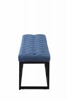 Sitzbank Amun Stoff Schwarz 120 cm blau Sitzbank Amun Stoff Schwarz 120 cm blau