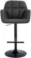 Barhocker Natoma Kunstleder schwarz schwarz Barhocker Natoma Kunstleder schwarz schwarz