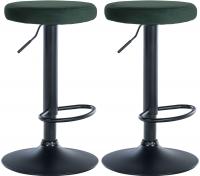 2er Set Barhocker Ponte Samt schwarz grün 2er Set Barhocker Ponte Samt schwarz grün