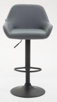 2er Set Barhocker Braga Kunstleder schwarz grau 2er Set Barhocker Braga Kunstleder schwarz grau