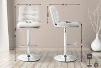 Barhocker Damar Samt chrom creme 