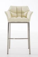 Barhocker Damaso E mit 4-Fuß Gestell creme 