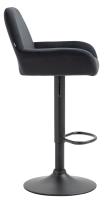 2er Set Barhocker Braga Samt schwarz schwarz 