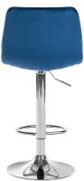 Barhocker Lex Samt Chrom blau Barhocker Lex Samt Chrom blau