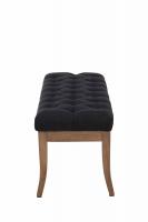 Sitzbank Ramses Stoff antik-hell 100 cm schwarz Sitzbank Ramses Stoff antik-hell 100 cm schwarz