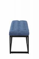 Sitzbank Amun Stoff Schwarz 100 cm blau Sitzbank Amun Stoff Schwarz 100 cm blau