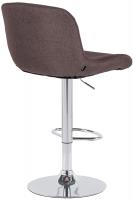 2er Set Barhocker Solon Chrom Stoff dunkelbraun 2er Set Barhocker Solon Chrom Stoff dunkelbraun