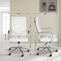 Bürostuhl Canby Kunstleder weiß Bürostuhl Canby Kunstleder weiß