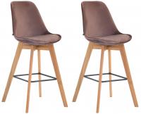 2er Set Barhocker Metz Samt natura braun 2er Set Barhocker Metz Samt natura braun