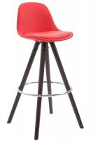 Barhocker Franklin Vollgepolstert Kunstleder Rund Cappuccino (eiche) rot Barhocker Franklin Vollgepolstert Kunstleder Rund Cappuccino (eiche) rot