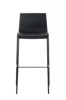 2er Set Barhocker Hoover Kunststoff 4-Fuß Gestell schwarz schwarz 