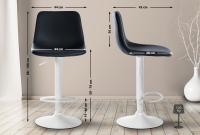2er Set Barhocker Divo Kunstleder weiß schwarz 2er Set Barhocker Divo Kunstleder weiß schwarz