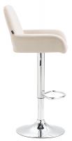 Barhocker Braga Samt chrom creme Barhocker Braga Samt chrom creme