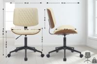 Bürostuhl Plover Kunstleder walnuss/creme Bürostuhl Plover Kunstleder walnuss/creme