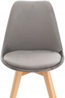 4er Set Stuhl Linares Samt grau 4er Set Stuhl Linares Samt grau
