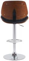 Barhocker Clawson Kunstleder chrom walnuss/schwarz Barhocker Clawson Kunstleder chrom walnuss/schwarz