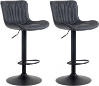 2er Set Barhocker Linus Kunstleder schwarz 2er Set Barhocker Linus Kunstleder schwarz